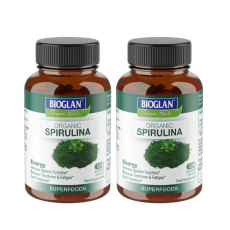 Bioglan Superfoods Organic Spirulina, 2 x 60 Capsules (2 Months Supply)