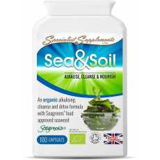 2x  Sea and Soil 100 Capsules Organic alkalising and detox formula antioxidants