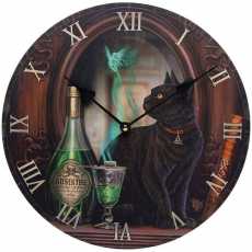 Decorative Black Cat Absinthe Lisa Parker Wall Clock Animal Watch Room Gift