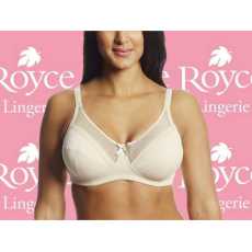 Royce Lingerie [ UK SIZE 30DD ] Women's Charlotte Beige Wire-Free...