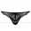 'Gorteks Lingerie' Charlize Black Floral Lace Thong Knickers (UK Sizes 10 - 20)