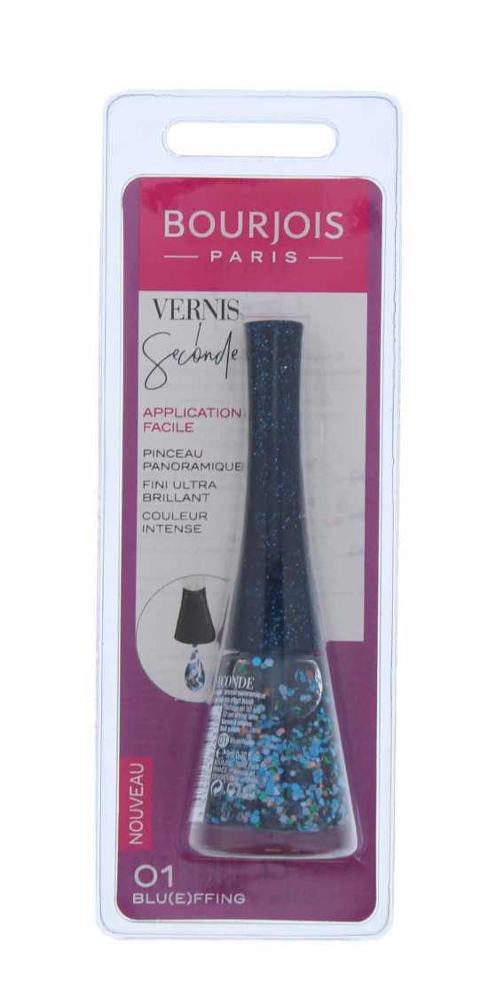 Bourjois 1 Second Nail Polish, 01 Blue Ffing, Rfid Pack