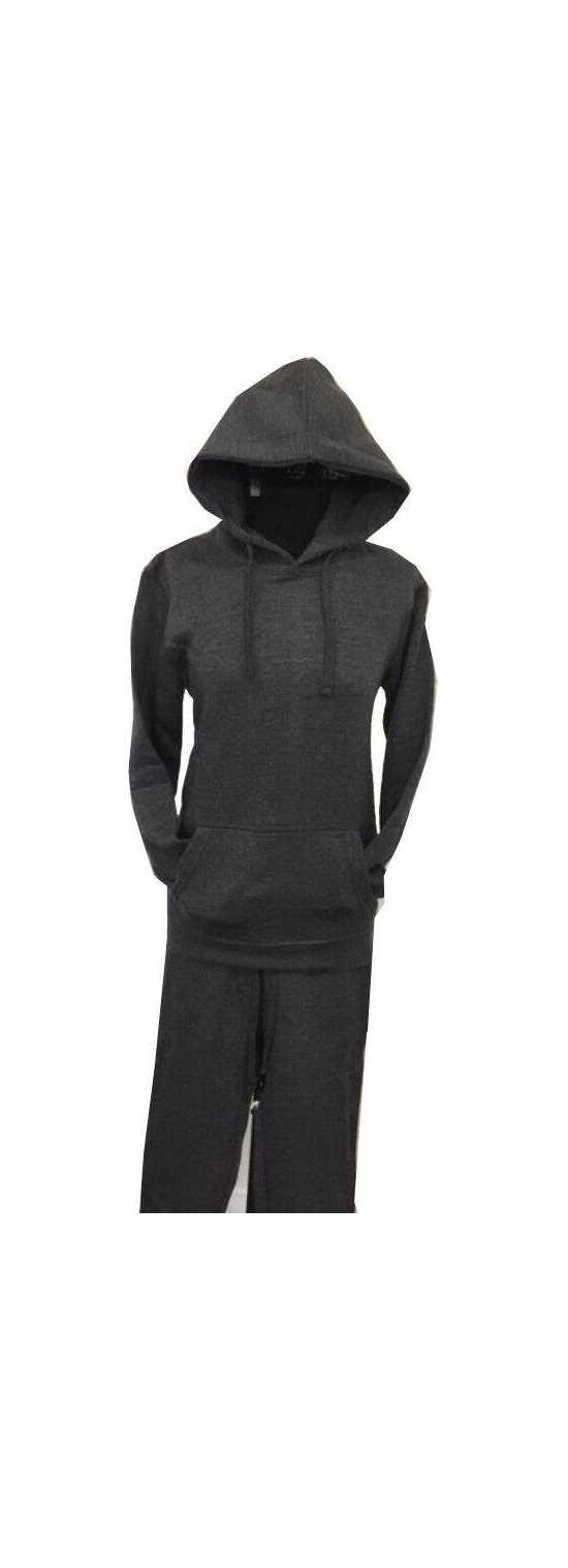 Highliving Unisex Plain Hooded Tracksuit Set Fleece Hoodie Top Bottoms...