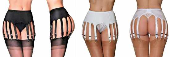 Nancies Lingerie Lycra 14 Strap Suspender / Garter Belt for Stockings (NL70)