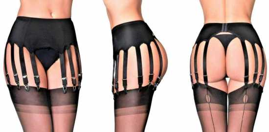 Nancies Lingerie Lycra 14 Strap Suspender / Garter Belt for Stockings (NL70)