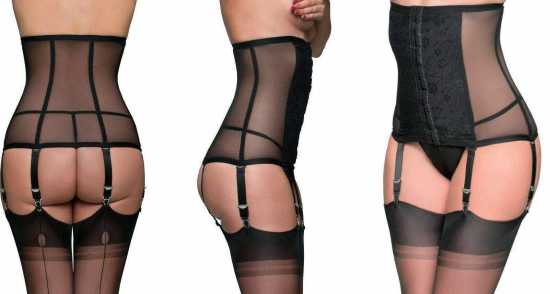 Nancies Lingerie 6 Strap Powermesh Vintage Style Shapewear Waist Cincher (NLwc1)