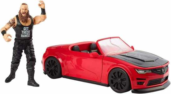 Boy Toy WWE Braun Strowman con Macchina Wrekkin’ Slam Mobile with 10 Breakaway