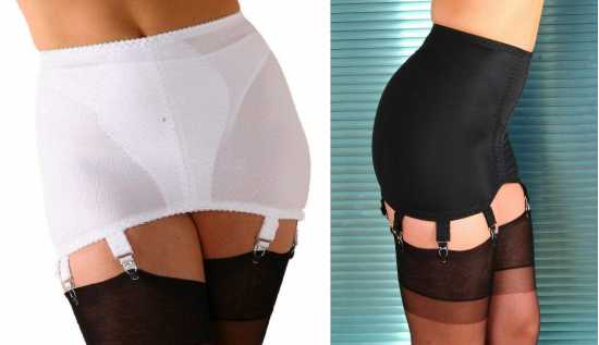 Nancies Lingerie Lycra 8 Strap Hosiery Shapewear Girdle with Garters (NLg8)