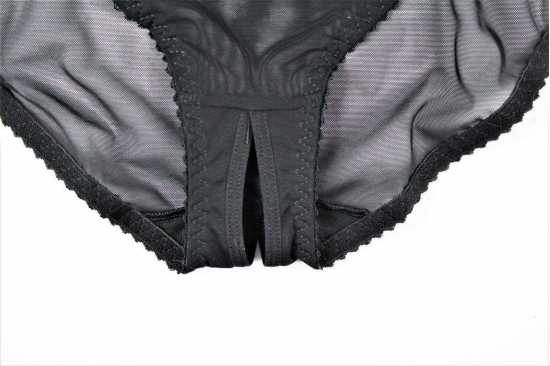 Nancies Lingerie Crotchless Betty See Through Powermesh Brief Knickers (NLcbsk)