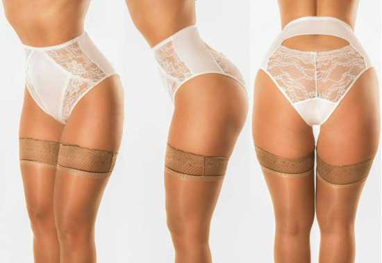 Nancies Lingerie 'Peek a Boo' High Waist Lace Knickers with Cut Out (NLpkb)