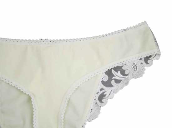 Adore Lingerie [ UK SIZE 12/14 ] 'Sunflower' Ivory Thong with Pretty...