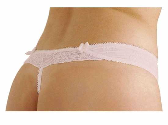 Adore Lingerie [ UK SIZE 12-14 ] 'Trellis' White Thong Panties In Floral...