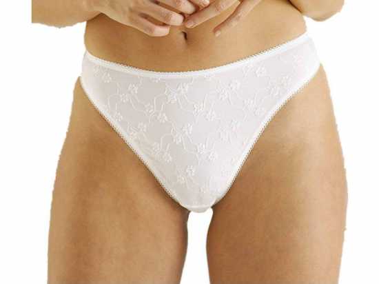 Adore Lingerie [ UK SIZE 12-14 ] 'Trellis' White Thong Panties In Floral...