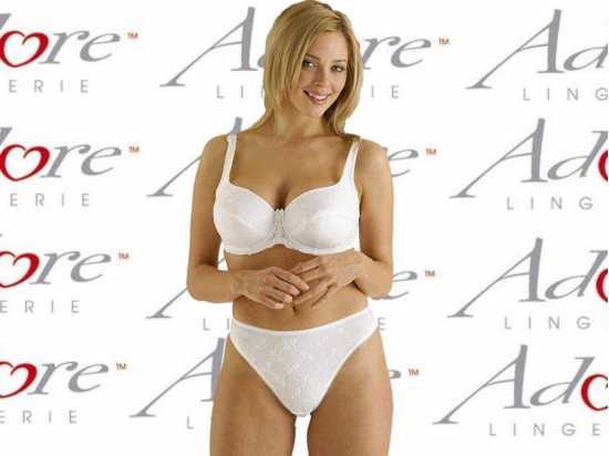 Adore Lingerie [ UK SIZE 16-18 ] 'Trellis' White Thong Panties In Floral...