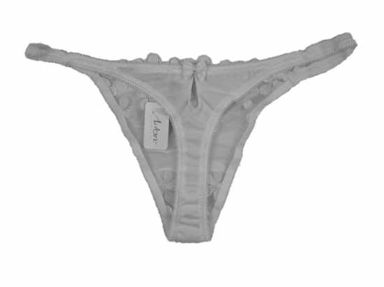 Adore Lingerie [ UK SIZE 12/14 ] 'Falling Blossom' White Tanga Thong (3026)