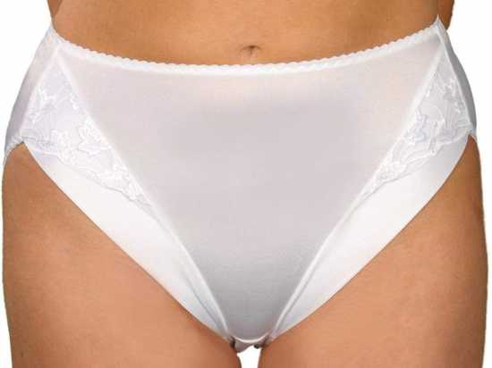 Silhouette Lingerie ‘Cascade Collection’ White Shiny Satin Brief (3103w)