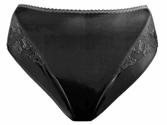 Silhouette Lingerie ‘Cascade Collection’ Black Shiny Satin Brief (3103b)