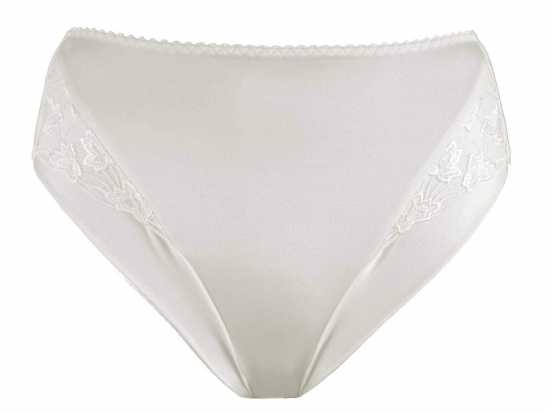 Silhouette Lingerie ‘Cascade Collection’ White Shiny Satin Brief (3103w)