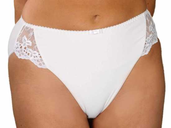 Silhouette Lingerie 'Euphoria Collection' White Brief Knickers with Lace...