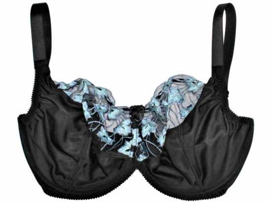 Silhouette Lingerie ‘Cascade Collection’ Black & Blue Underwired Balconnette...