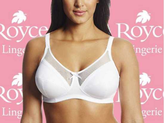 Royce Lingerie [ UK SIZE 30GG ] Women's Charlotte White Wire-Free...