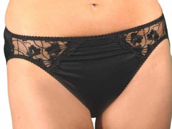 Silhouette Lingerie ‘Cascade Collection’ Black Floral Lace Brief (3104b)