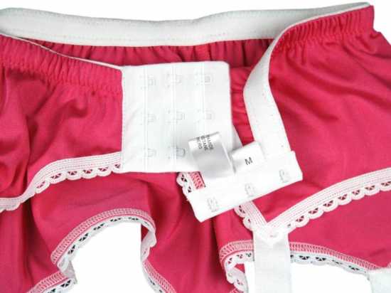 Nancies Lingerie Pink Lycra 6 Strap Suspender / Garter Belt for Stockings (NL59)