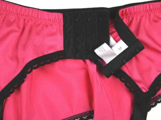 Nancies Lingerie Pink Lycra 6 Strap Suspender / Garter Belt for Stockings (NL59)