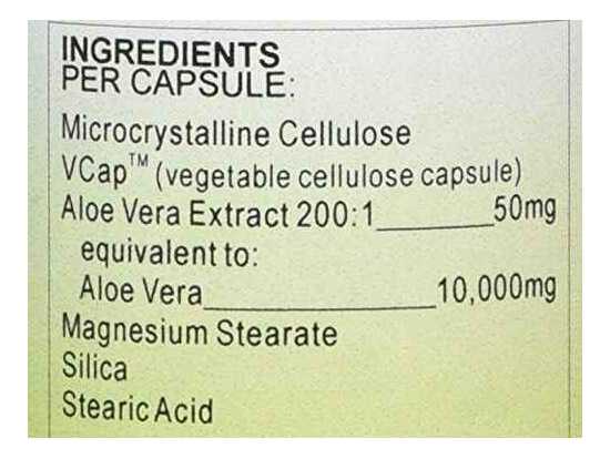 Health Plus Aloe Vera 5000mg Digestive Health Plant Supplement - 30 Gelatin