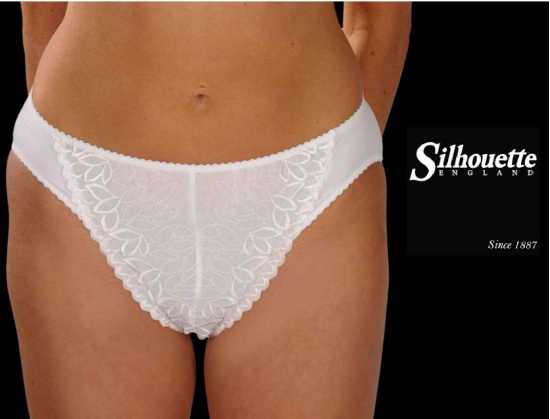 Silhouette Lingerie 'Fresco Collection' White Cotton Brief Knickers with...