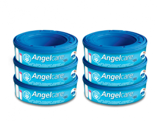 Angelcare Nappy Refill Casettes x 6 Pack AC1106 (0+ Months)