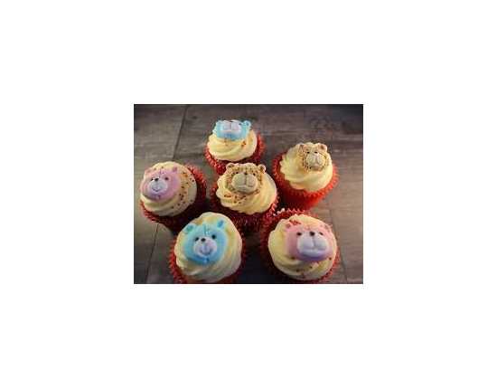 Edible Teddy Bear FACE sprinkles SIZE 2.5 CM  for cake, cup cakes and...