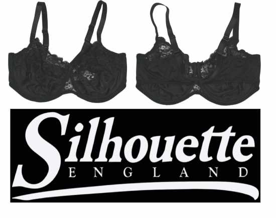 Silhouette Lingerie ‘Paysanne Collection’ Black Lace Underwired Full Cup Bra...