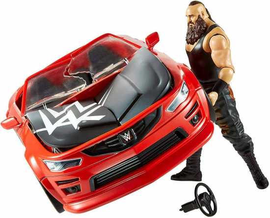 Boy Toy WWE Braun Strowman con Macchina Wrekkin’ Slam Mobile with 10 Breakaway