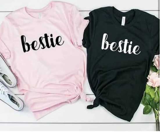 SUMMER COLLECTION bestie print shirt for women soft trendy comfortable