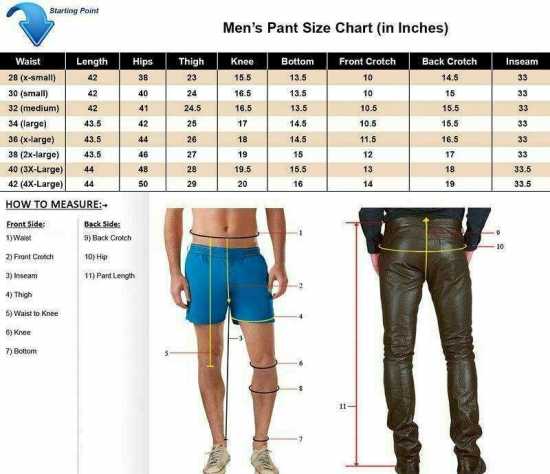 Real Leather Men's Pant Punk Kink Jeans Trousers BLUF Pants Bikers Breeches Pant