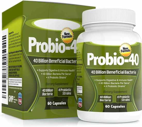 2x 40 Billion Probiotic Supplement for Men & Women with Acidophilus