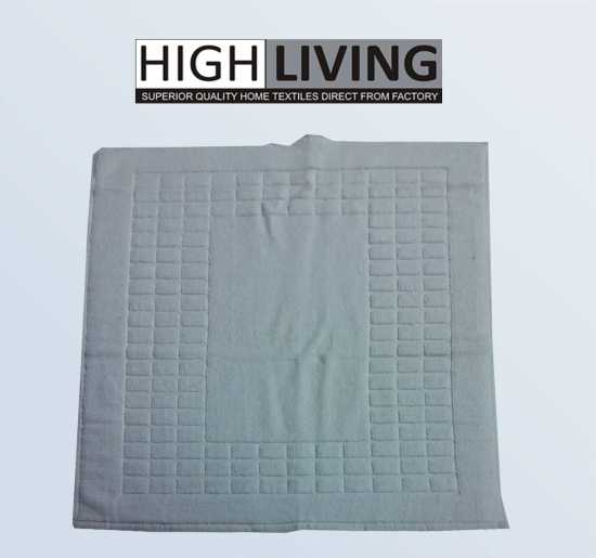 Highliving Bath Mat Bathroom Rug 100% Cotton Soft Toilet Washable White 1000...