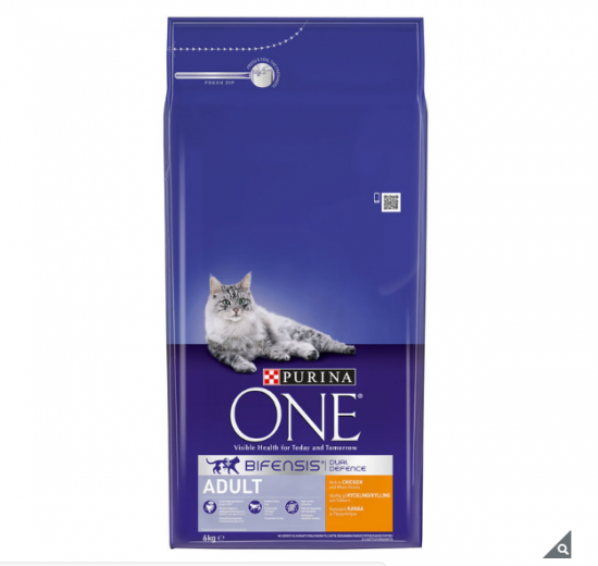 Purina ONE Adult Dry Cat Food Chicken and Wholegrains 6kg