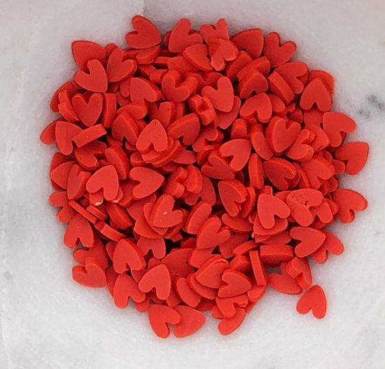 Edible Red heart for cake sprinkles  For cakes cup cakes and desserts...