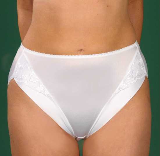 Silhouette Lingerie ‘Cascade Collection’ White Shiny Satin Brief (3103w)