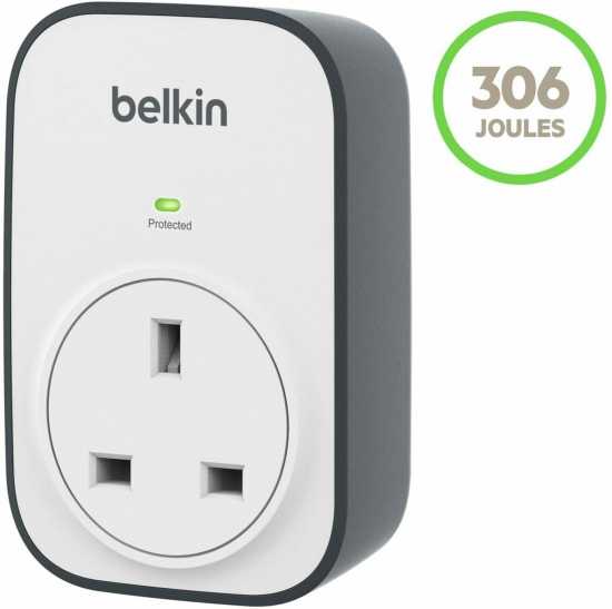 Belkin BSV102af SurgeCube 1 Way/ 1 Plug Surge Protection Plug, White