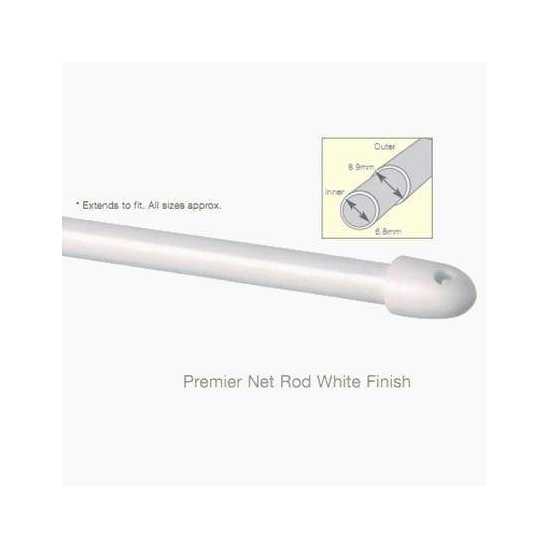 Telescopic Net Rod 60cm-100cm White Aliminuim