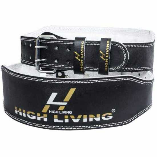 HighLiving ®4" Leather Weight Lifting Belt Back Gym Strap Support Fitness