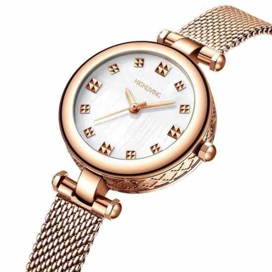 HIGH LIVING ® Wrist Luxury Watch Woman Fashion Business Dress Stainless Steel