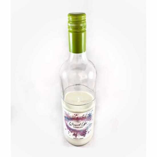 Wine bottle candle