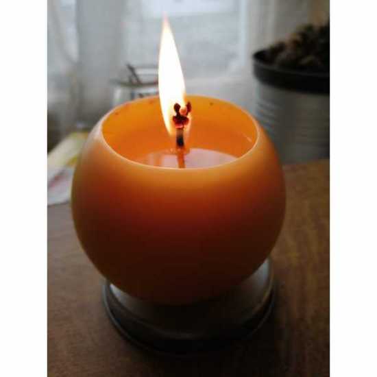 Solid Sphere Organic Beeswax Candle - Handmade in Wales