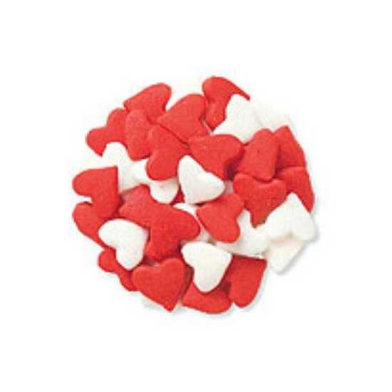 Edible Red heart for cake sprinkles  For cakes cup cakes and desserts...