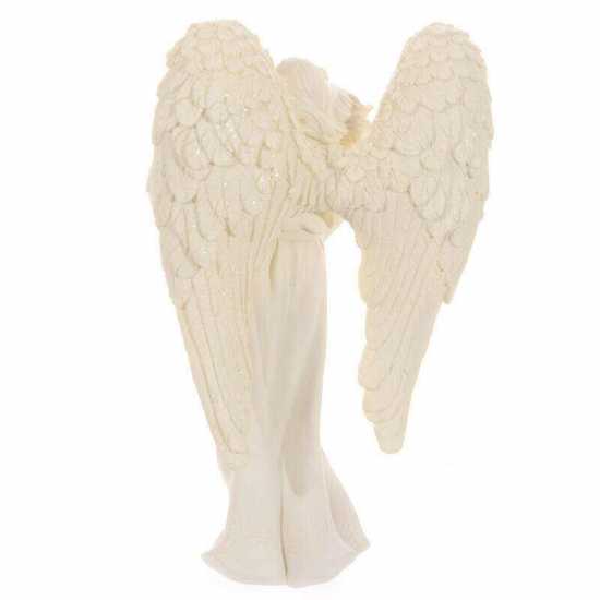 Decorative Ornament Cream Standing Angel Cream Tealight Holder Home Gift