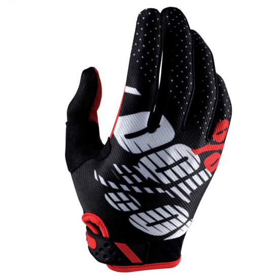 100% iTrack Gloves Black/Red